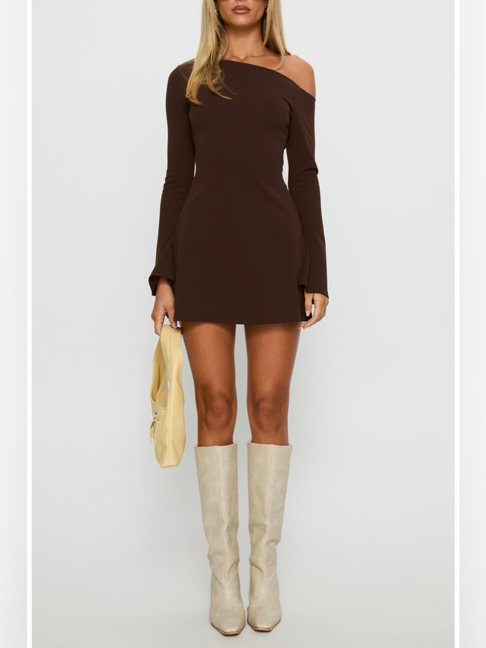 Princess Polly Adrietta One-Shoulder Long Sleeve Minidress